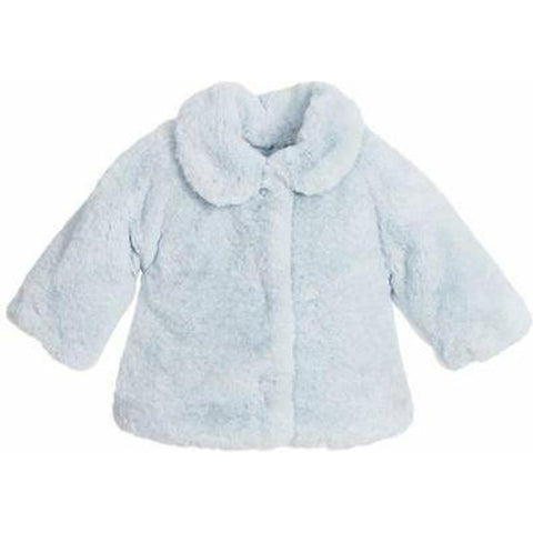 Monnalisa Baby Girls Sky Blue Faux Fur Coat Monnalisa Baby Girls Sky Blue Faux Fur Coat