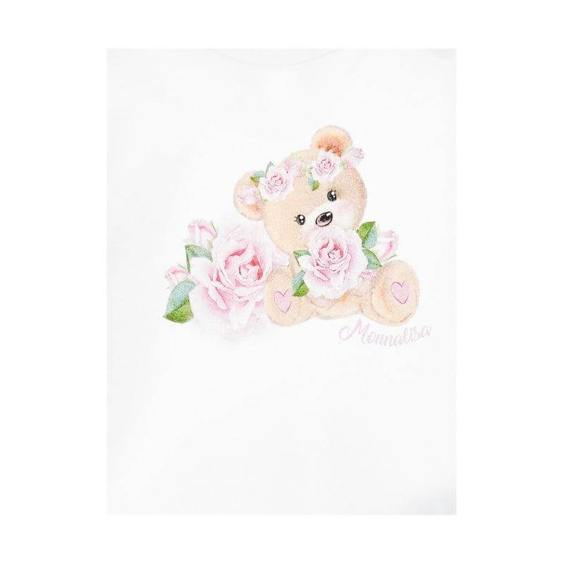 Monnalisa Baby Girls White Bear T-Shirt Monnalisa Baby Girls White Bear T-Shirt