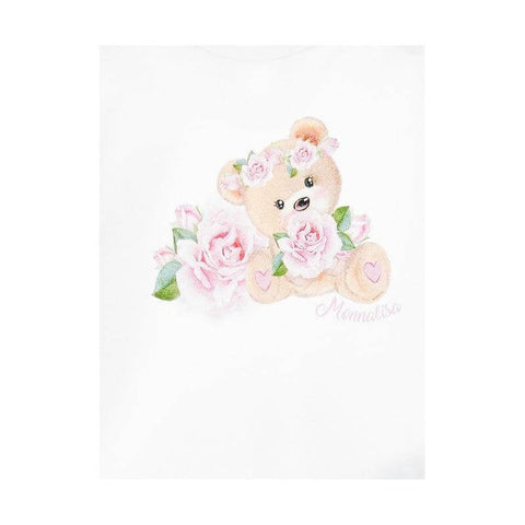 Monnalisa Baby Girls White Bear T-Shirt Monnalisa Baby Girls White Bear T-Shirt