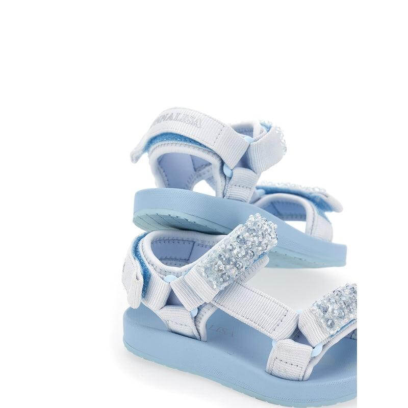 Monnalisa Girls Blue Jewel Sandals Monnalisa Girls Blue Jewel Sandals