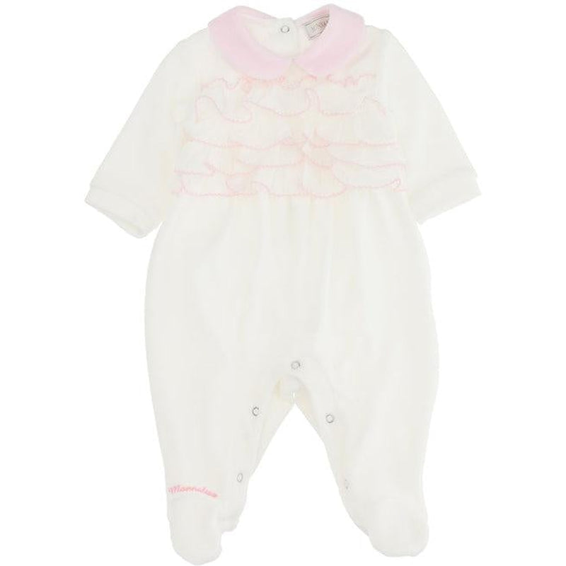 Monnalisa Girls Cream Frill Babygrow Monnalisa Girls Cream Frill Babygrow