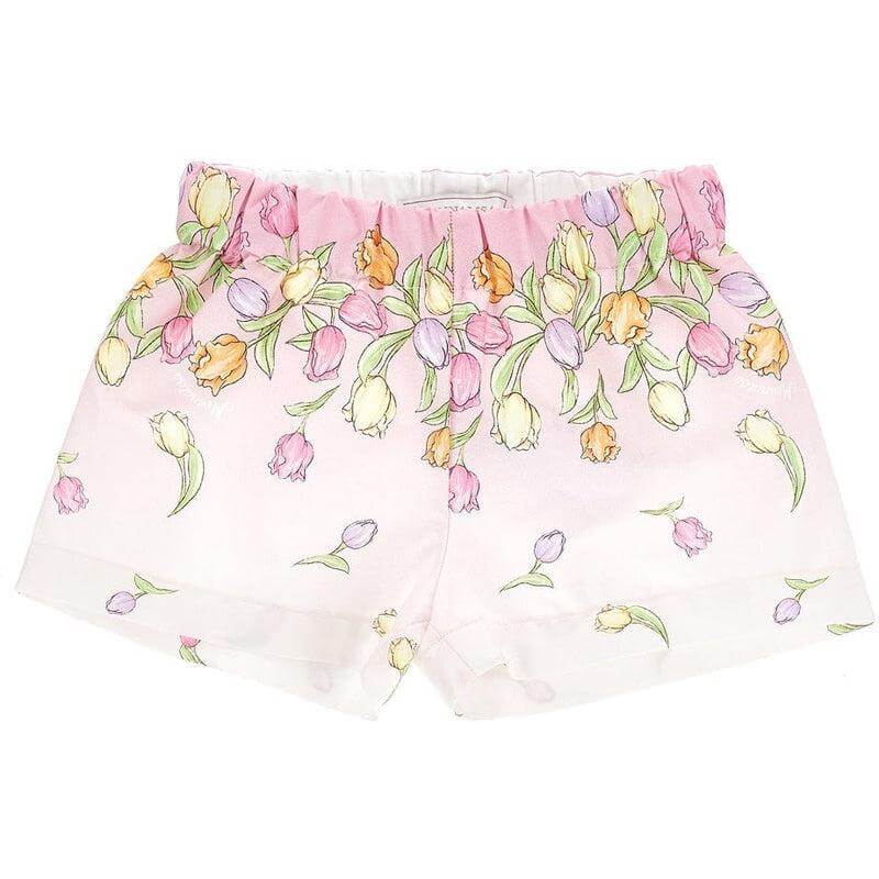 Monnalisa Girls Flower Print Shorts Monnalisa Girls Flower Print Shorts
