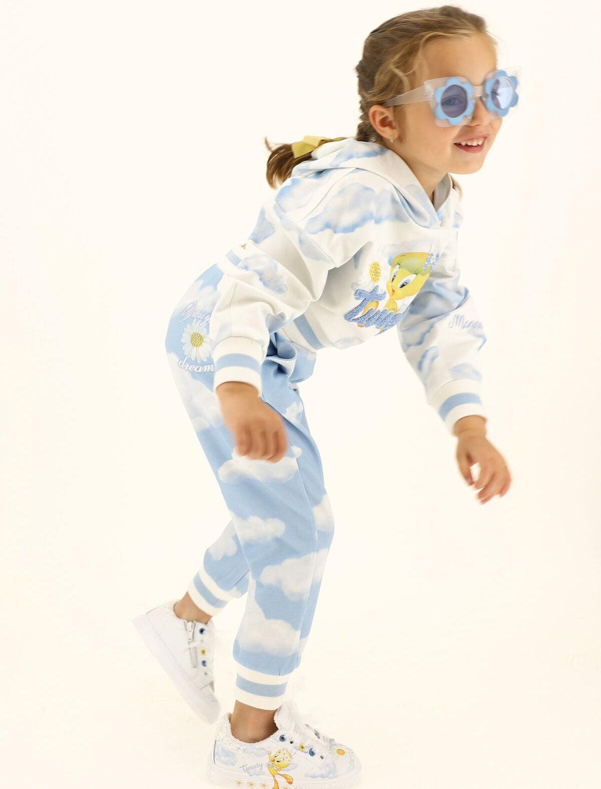 Monnalisa Girls Ivory Tweety Pie Hoody Monnalisa Girls Ivory Tweety Pie Hoody