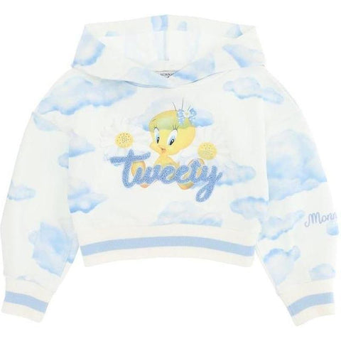 Monnalisa Girls Ivory Tweety Pie Hoody Monnalisa Girls Ivory Tweety Pie Hoody