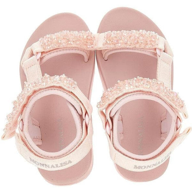 Monnalisa Girls Pink Jewel Sandal Monnalisa Girls Pink Jewel Sandal