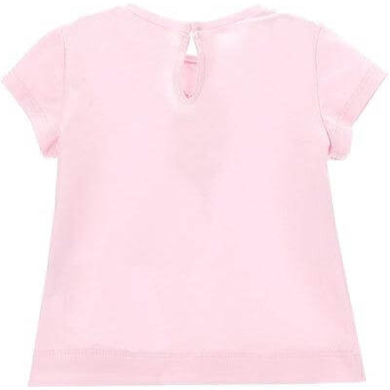 Monnalisa Girls Pink Rose Print T-Shirt Monnalisa Girls Pink Rose Print T-Shirt