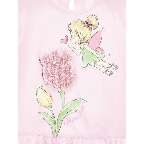 Monnalisa Girls Pink Tinkerbell Peplum Tunic Monnalisa Girls Pink Tinkerbell Peplum Tunic
