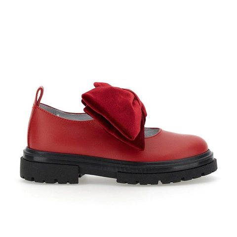 Monnalisa Girls Red Velvet Bow Shoes Monnalisa Girls Red Velvet Bow Shoes