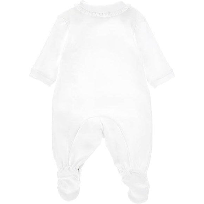Monnalisa Girls White Butterfly Babygrow Monnalisa Girls White Butterfly Babygrow