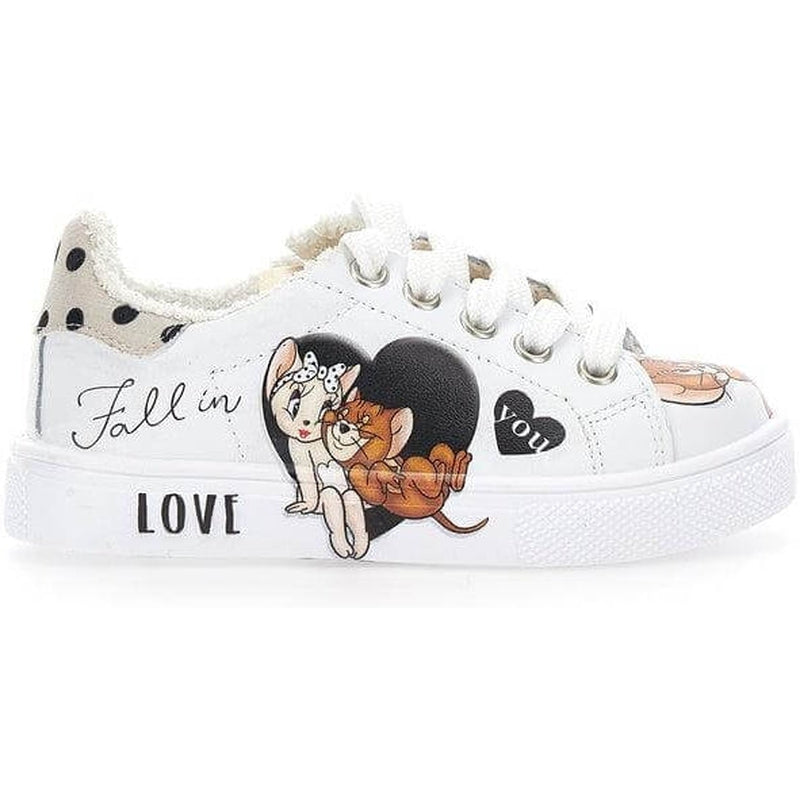 Monnalisa Girls White Jerry & Cherie Trainers Monnalisa Girls White Jerry & Cherie Trainers