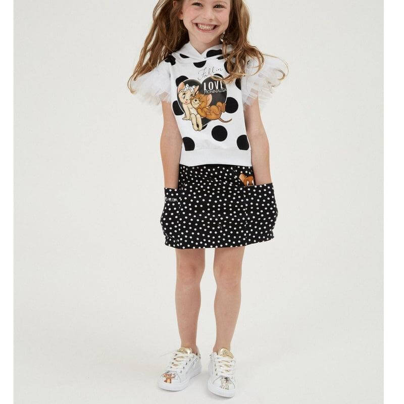 Monnalisa Girls White Jerry & Cherie Trainers Monnalisa Girls White Jerry & Cherie Trainers