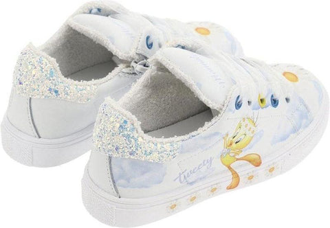 Monnalisa Girls White Tweety Pie Trainer Monnalisa Girls White Tweety Pie Trainer