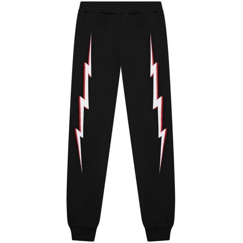 Neil Barrett Boys Black Lightening Bolt Joggers Neil Barrett Boys Black Lightening Bolt Joggers