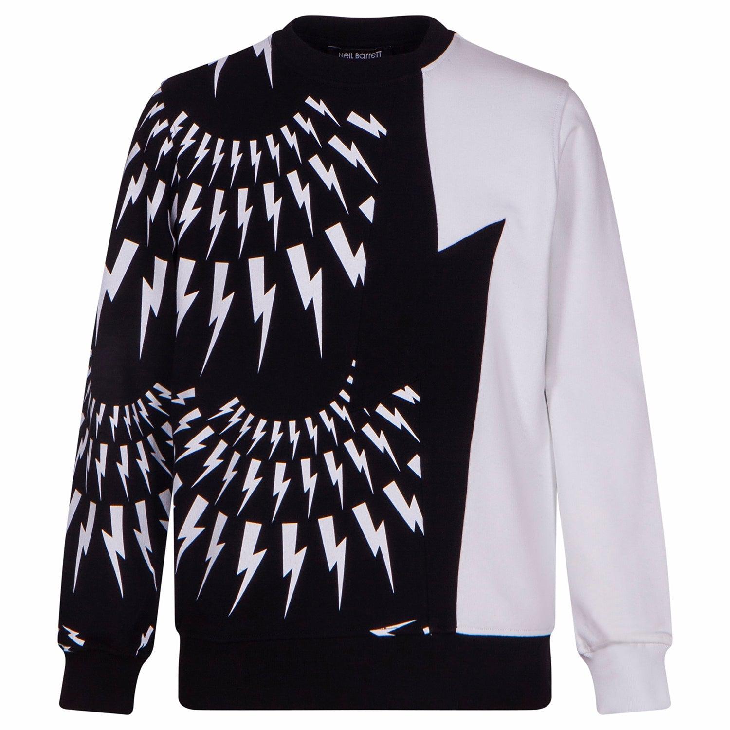 Neil Barrett Boys Black Thunderbolt Sweatshirt Neil Barrett Boys Black Thunderbolt Sweatshirt