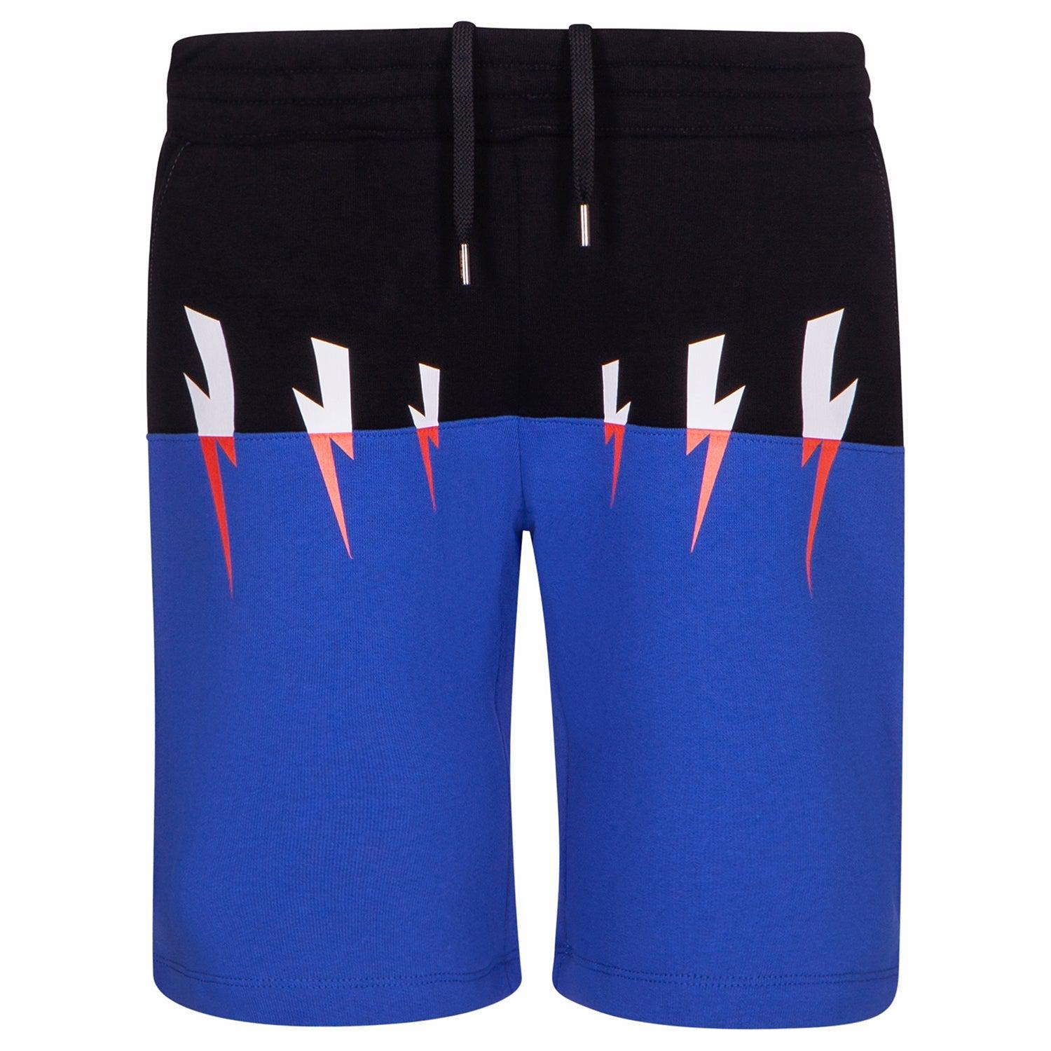 Neil Barrett Boys Colour Block Bolt Shorts Neil Barrett Boys Colour Block Bolt Shorts