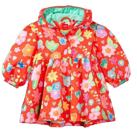Oilily Girls Orange Chitchat Coat Oilily Girls Orange Chitchat Coat