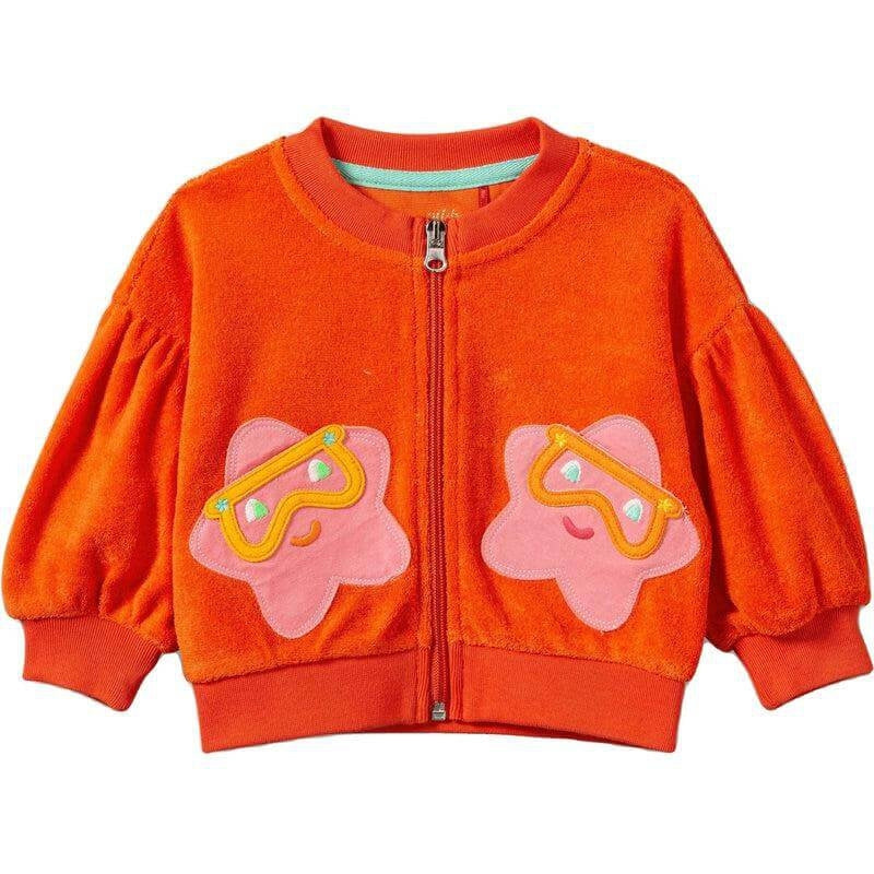 Oilily Girls Orange Vida Cardigan Oilily Girls Orange Vida Cardigan