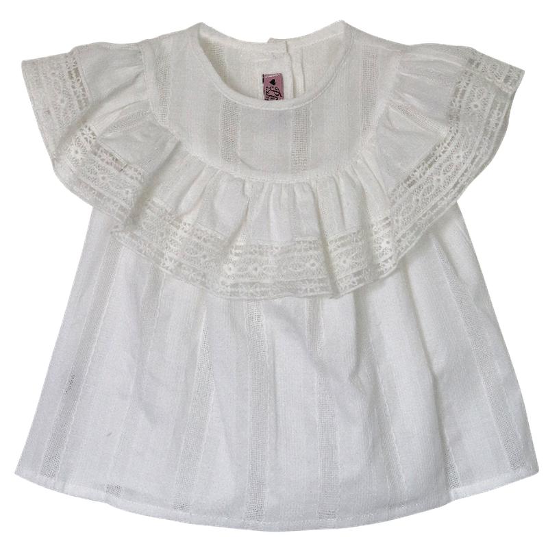 Phi Clothing Girls White Frill Blouse Phi Clothing Girls White Frill Blouse