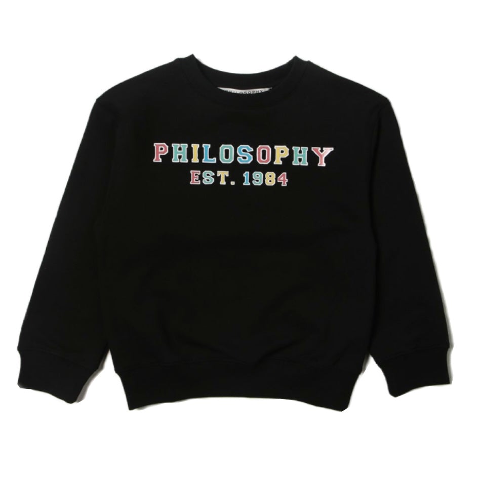 Philosophy Di Lorenzo Serafini Girls Black Multi Logo Sweatshirt