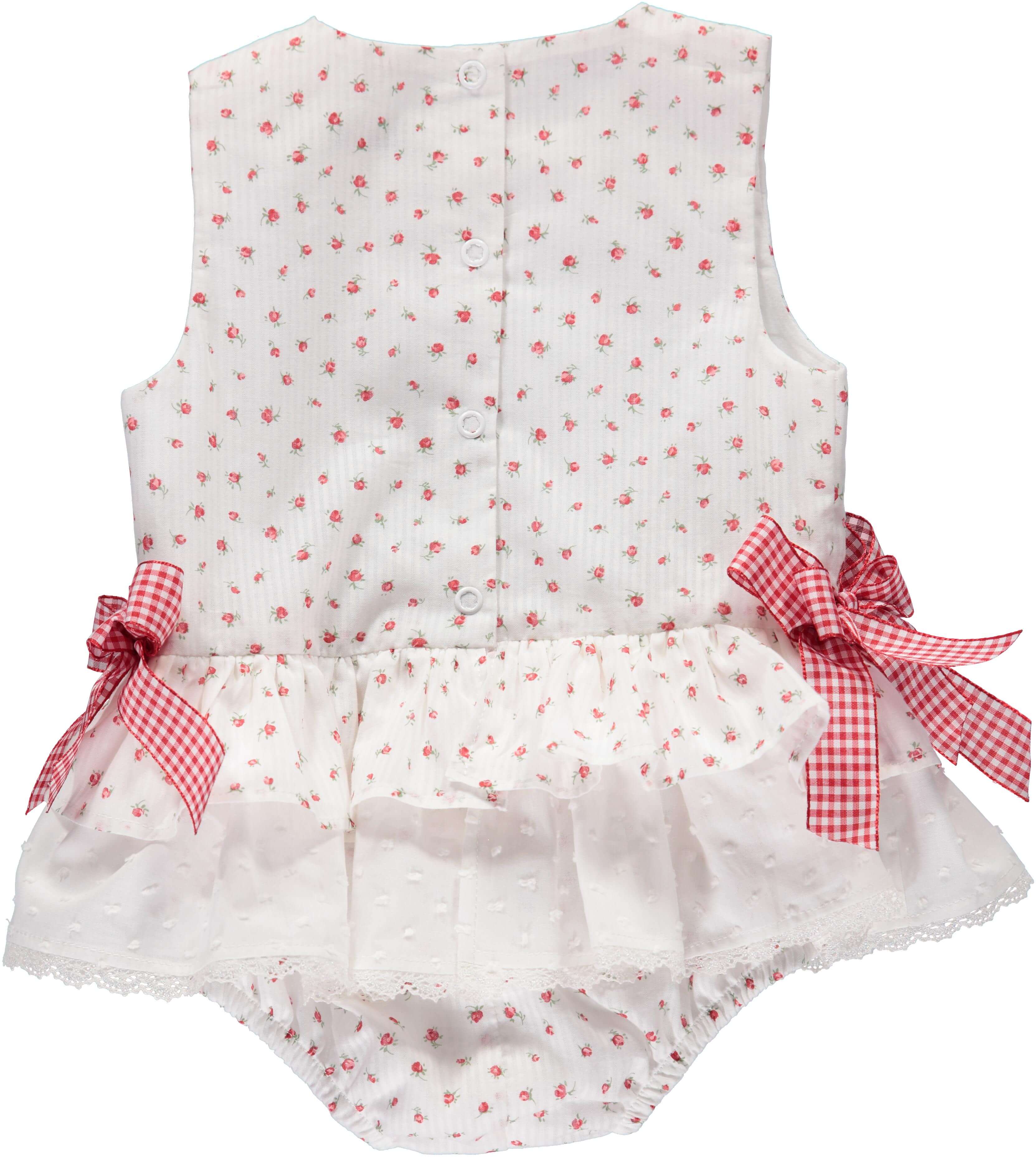 Piccola Speranza Baby Check Spotted Romper