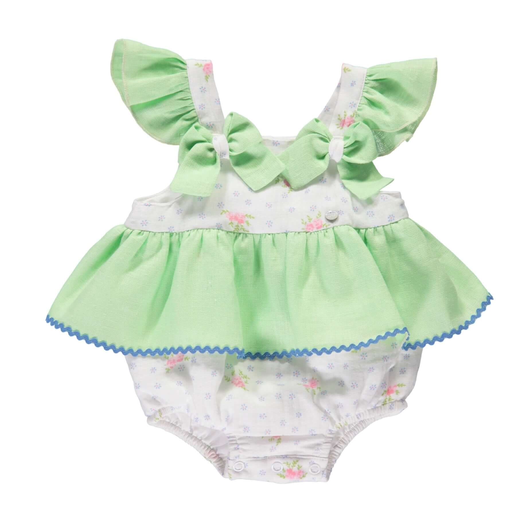 Piccola Speranza Baby Girls Green Bodysuit Piccola Speranza Baby Girls Green Bodysuit