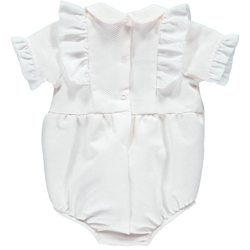 Piccola Speranza Baby Girls Pink Frill Romper Piccola Speranza Baby Girls Pink Frill Romper