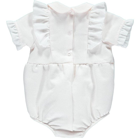 Piccola Speranza Baby Girls Pink Frill Romper Piccola Speranza Baby Girls Pink Frill Romper