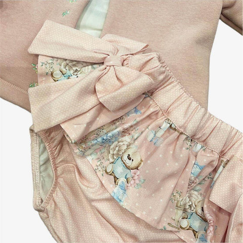 Piccola Speranza Baby Girls Teddy Bloomer Set Piccola Speranza Baby Girls Teddy Bloomer Set