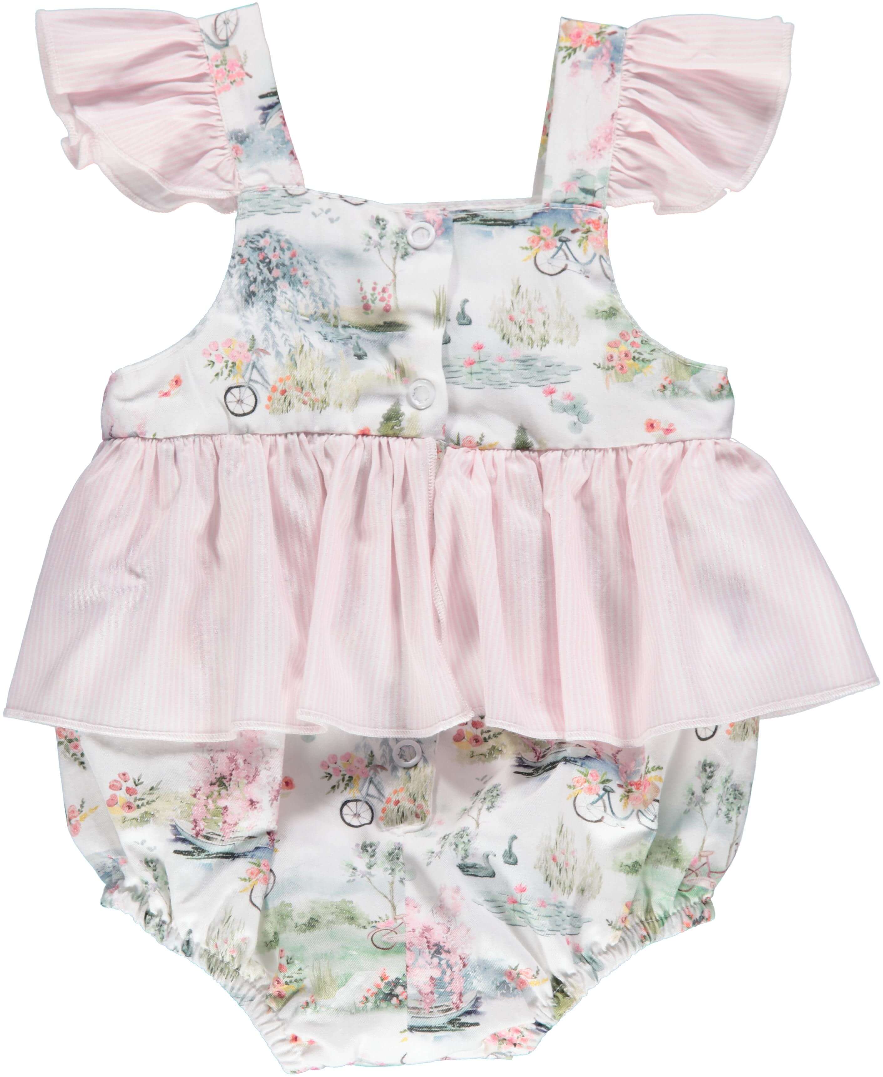 Piccola Speranza Baby Girls pink floral Romper Piccola Speranza Baby Girls pink floral Romper