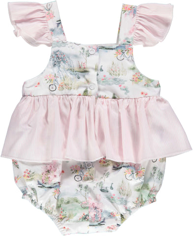 Piccola Speranza Baby Girls pink floral Romper Piccola Speranza Baby Girls pink floral Romper