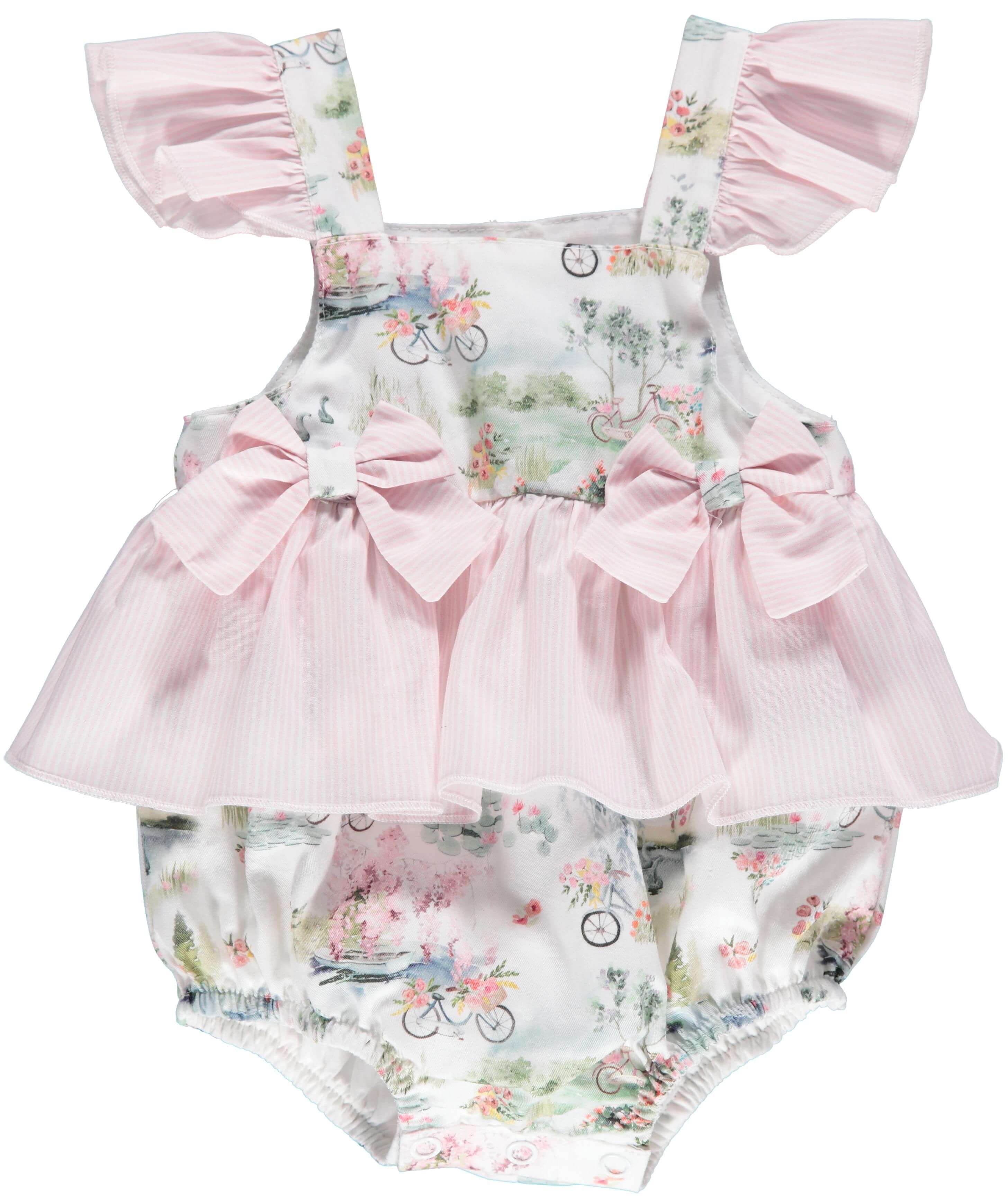 Piccola Speranza Baby Girls pink floral Romper Piccola Speranza Baby Girls pink floral Romper