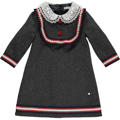 Piccola Speranza Girls Grey Dress Piccola Speranza Girls Grey Dress