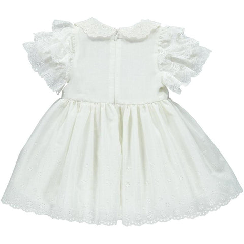 Piccola Speranza Girls Ivory Broderie Anglaise Dress Piccola Speranza Girls Ivory Broderie Anglaise Dress