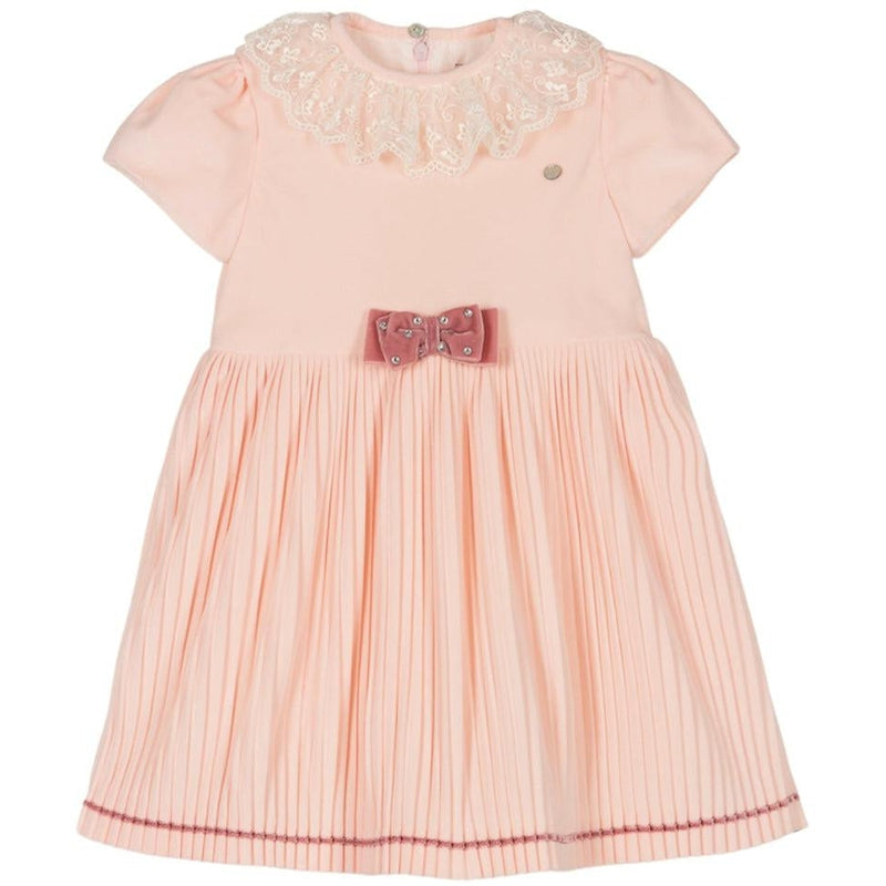 Piccola Speranza Girls Pale Pink Pleated Dress Piccola Speranza Girls Pale Pink Pleated Dress