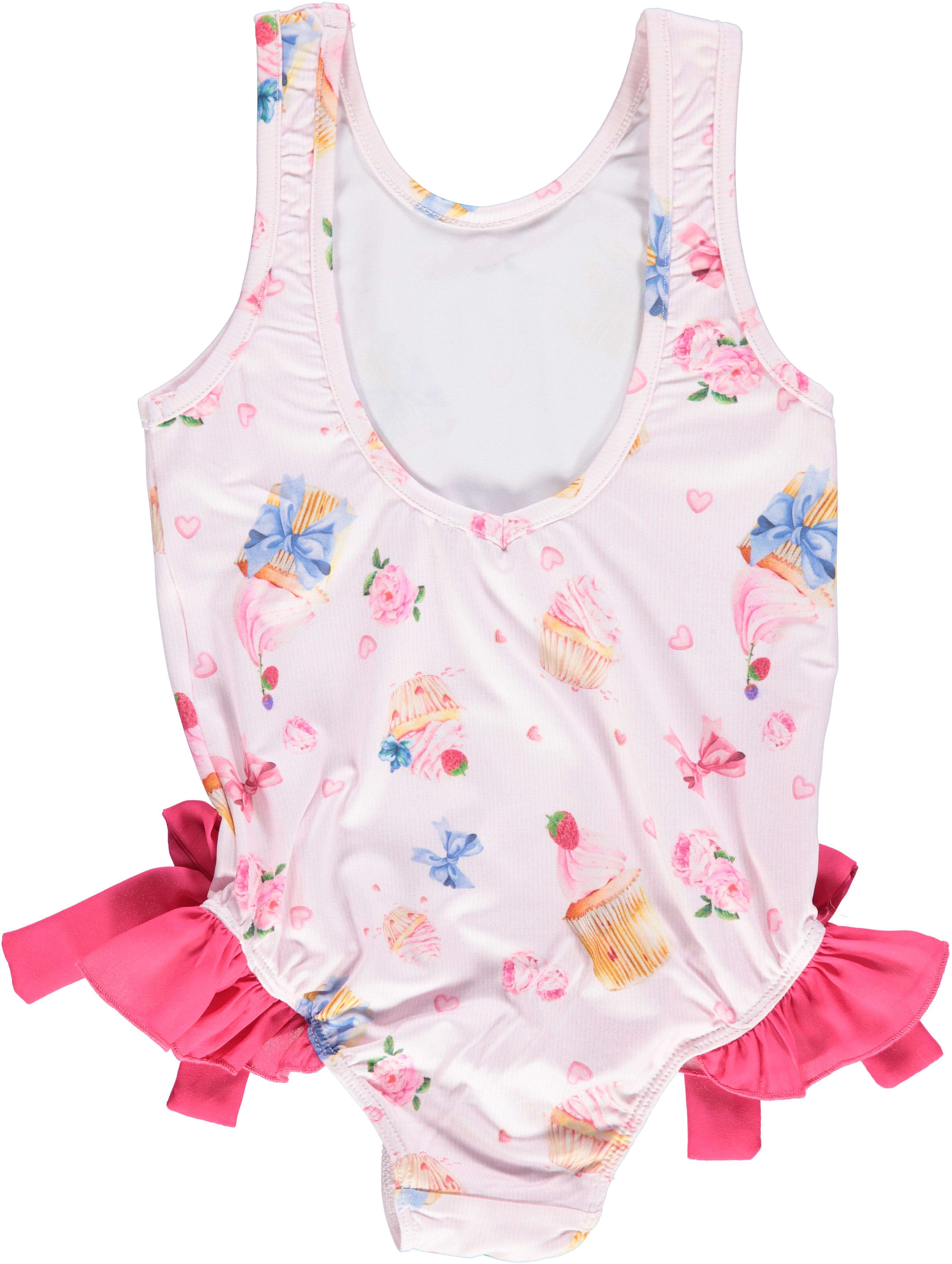 Piccola Speranza Girls Pink Icecream Print Swimsuit Piccola Speranza Girls Pink Icecream Print Swimsuit