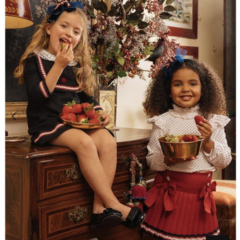 Piccola Speranza Girls Red Spot Blouse Piccola Speranza Girls Red Spot Blouse