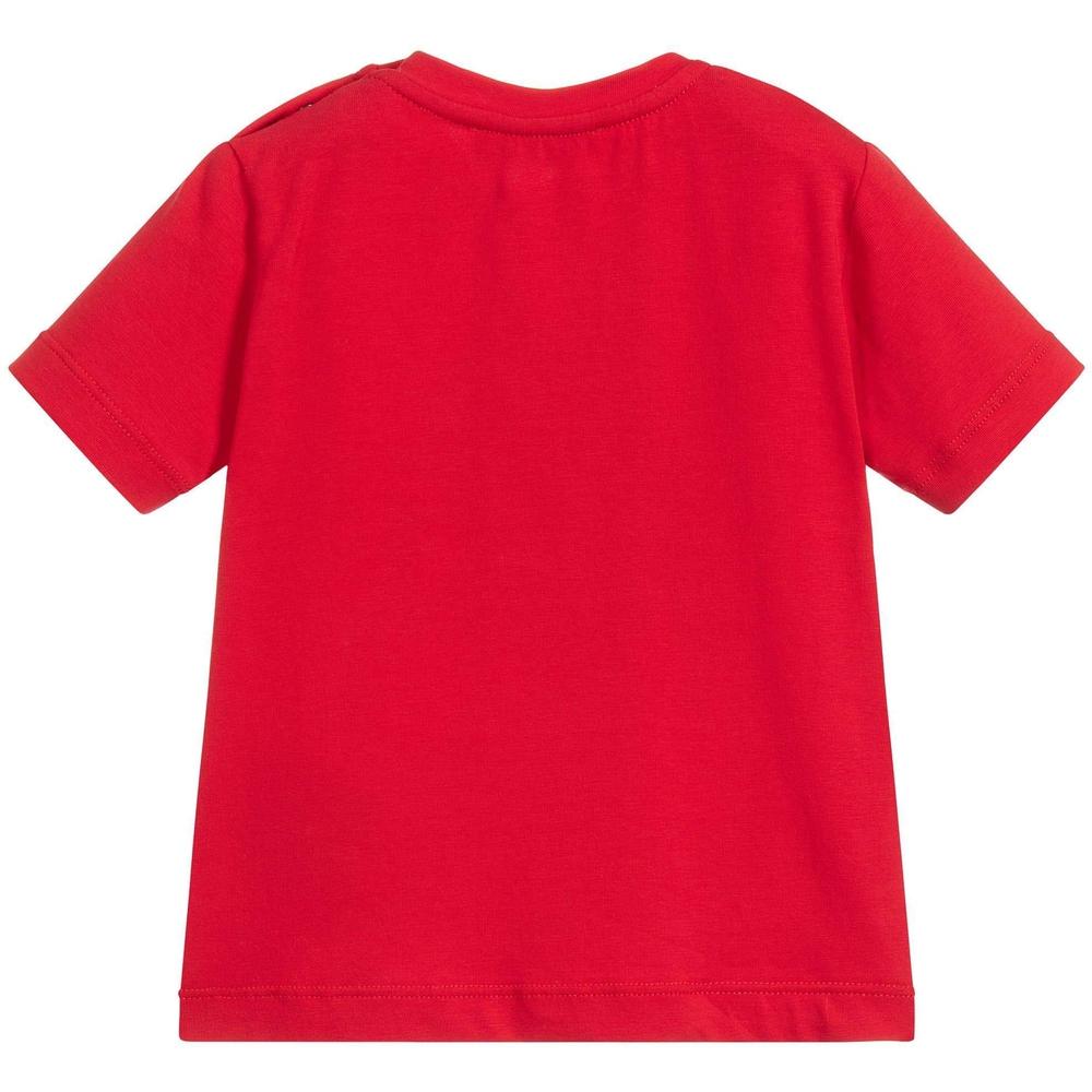 Roberto Cavalli Baby Boy Red Jersey Logo T-Shirt Roberto Cavalli Baby Boy Red Jersey Logo T-Shirt