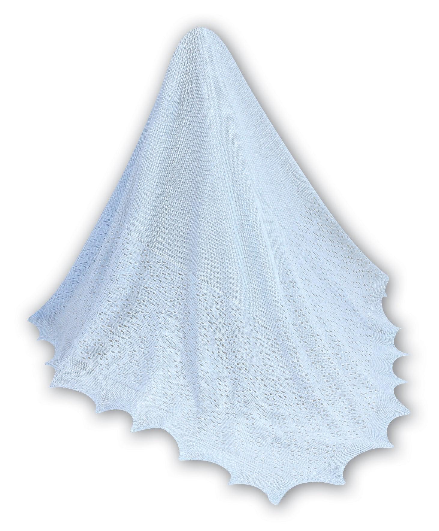 Sarah Louise Baby Boys Blue Shawl Sarah Louise Baby Boys Blue Shawl
