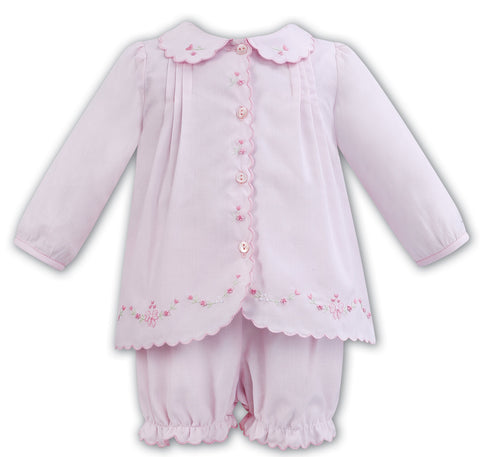 Sarah Louise Baby Girls Pink Shorts And Shirt Set Sarah Louise Baby Girls Pink Shorts And Shirt Set