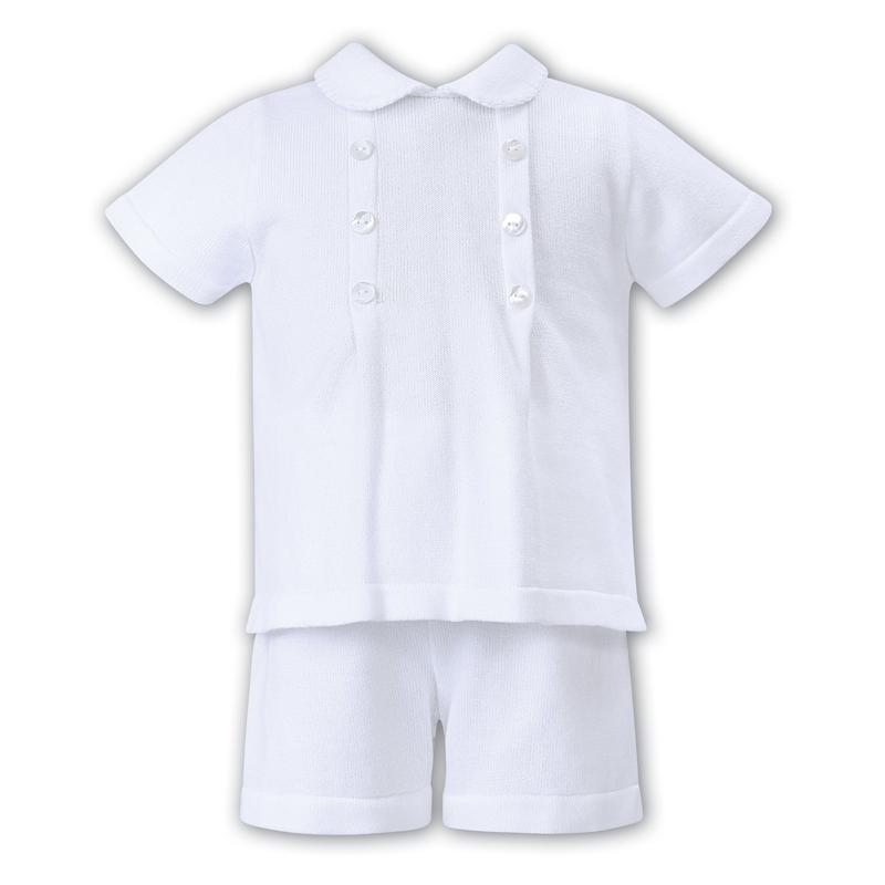 Sarah Louise Boys White Two Piece Set Sarah Louise Boys White Two Piece Set