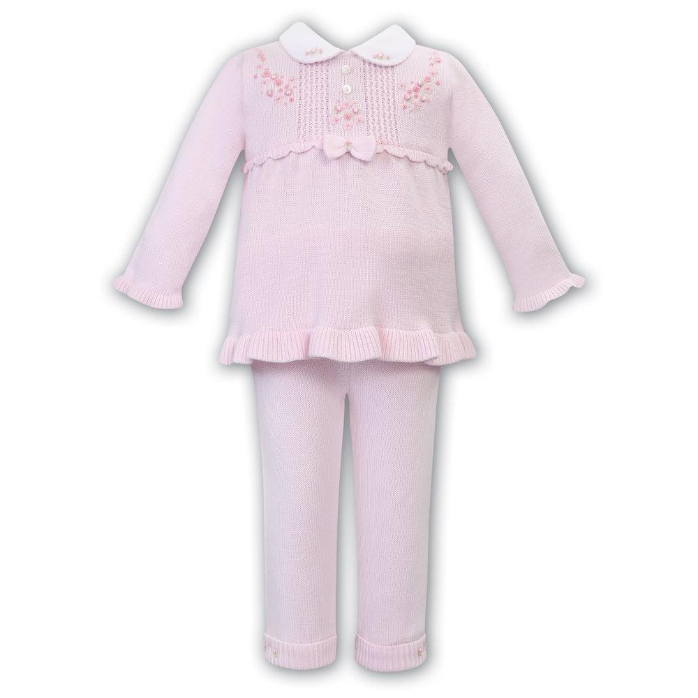 Sarah Louise Girls Pink Embroidered Flower Set Sarah Louise Girls Pink Embroidered Flower Set