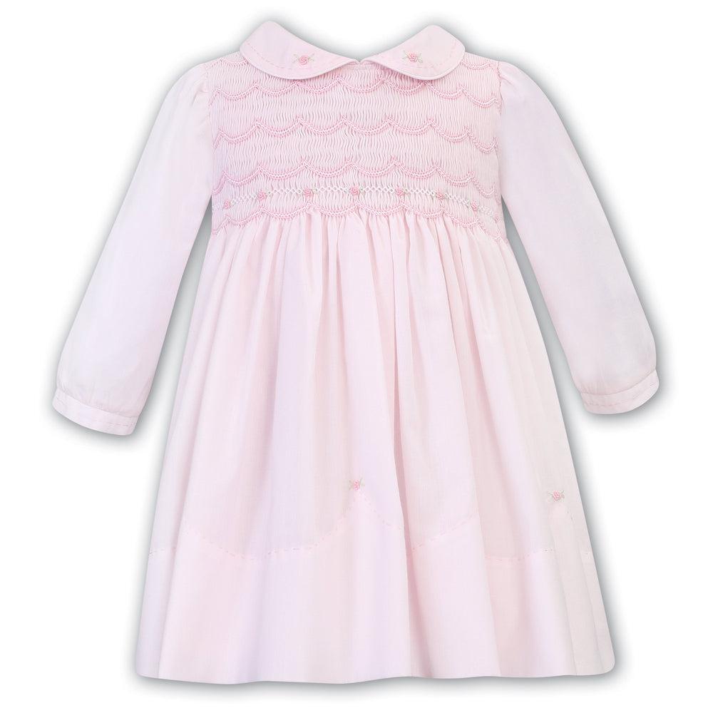 Sarah Louise Girls Pink embroided Dress Sarah Louise Girls Pink embroided Dress