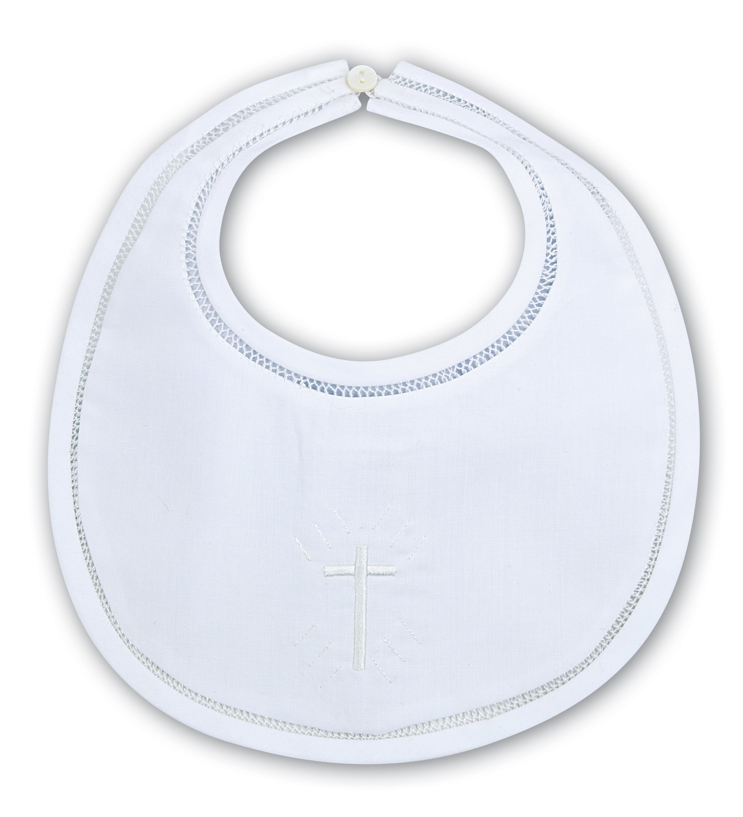 Sarah Louise Unisex White Classic Baby Bibs Sarah Louise Unisex White Classic Baby Bibs