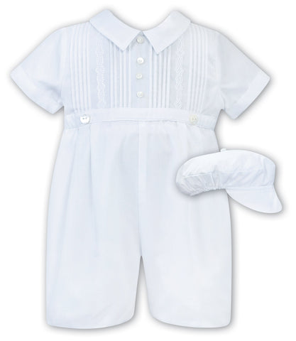 Sarah Louise White Romper & Cap Sarah Louise White Romper & Cap