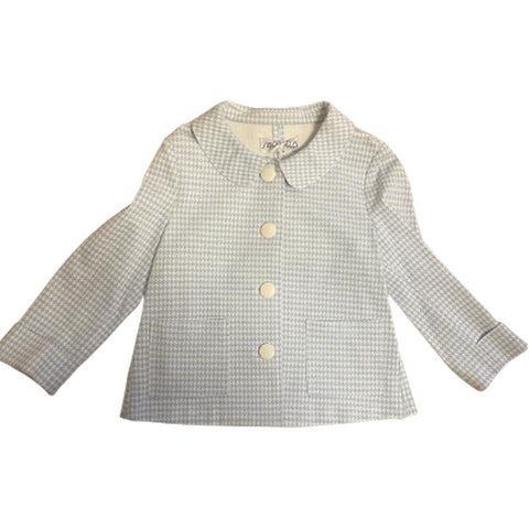 Simonetta Girls Blue Check Jacket Simonetta Girls Blue Check Jacket