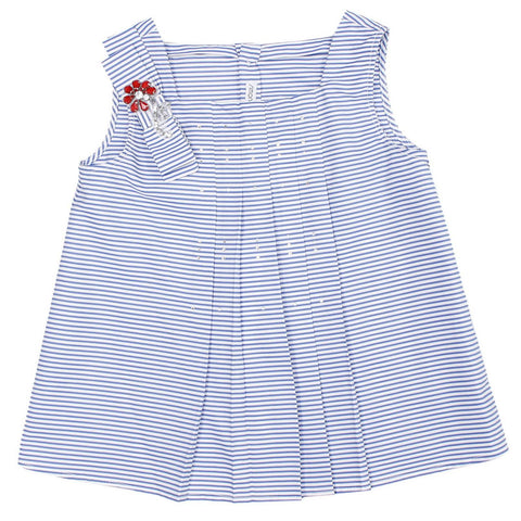 Simonetta Girls Blue Striped top Simonetta Girls Blue Striped top