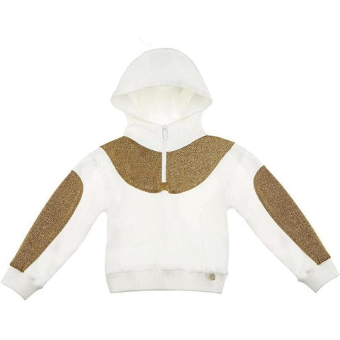 Simonetta Girls Gold Glitter Hoodie & Joggers Simonetta Girls Gold Glitter Hoodie & Joggers