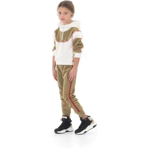 Simonetta Girls Gold Glitter Hoodie & Joggers Simonetta Girls Gold Glitter Hoodie & Joggers