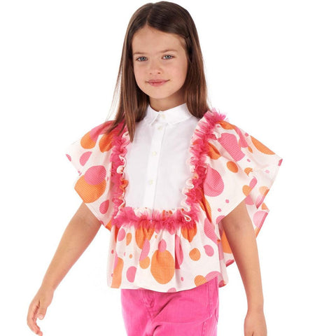 Simonetta Girls Spot Ruffle Top Simonetta Girls Spot Ruffle Top