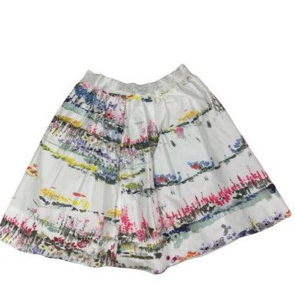Simonetta Girls Water Paint Print Skirt Simonetta Girls Water Paint Print Skirt